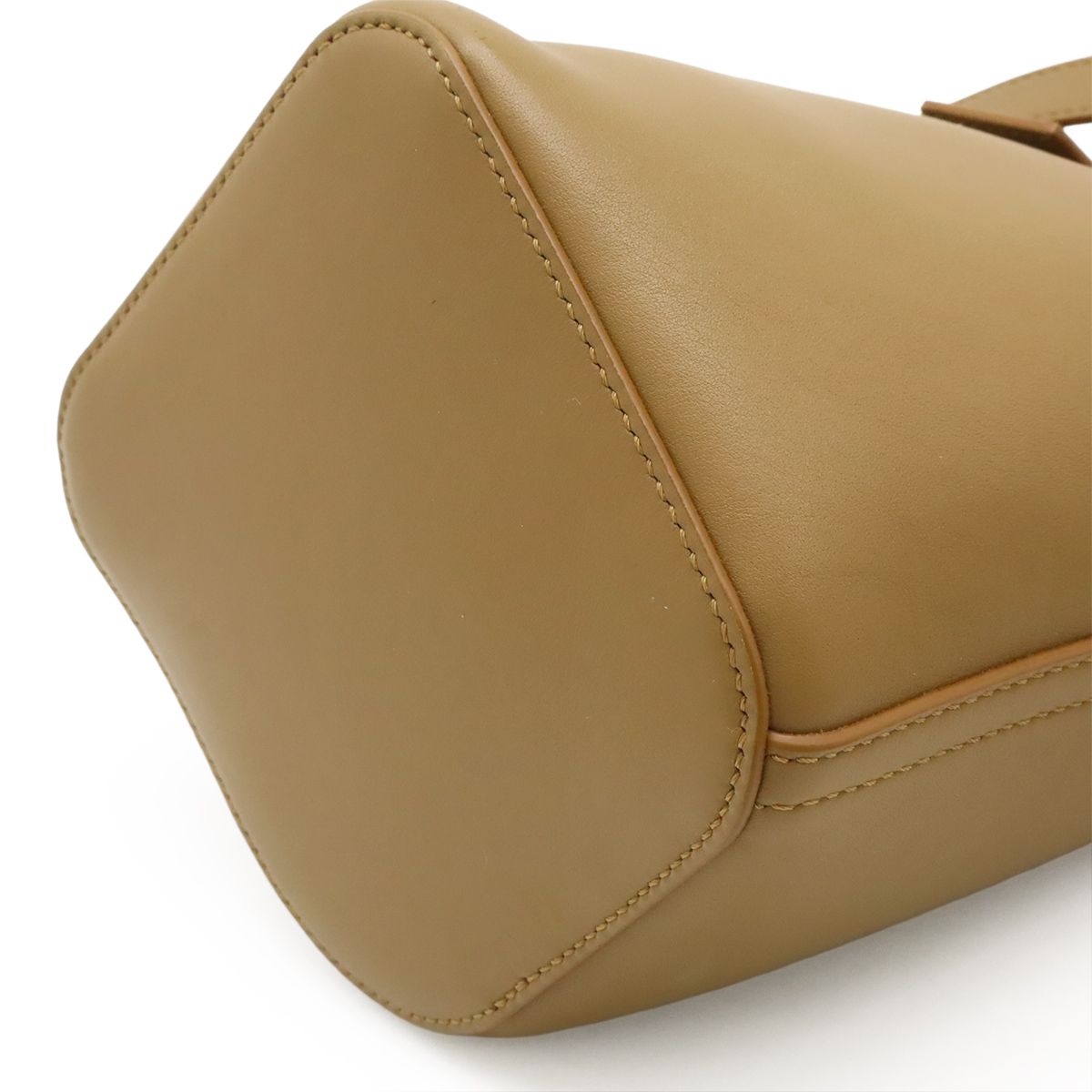 Loewe Pebble Bucket Bag Mini 2-Way Sum Scarf Leather Brown Gold — view 3