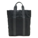 Hermes Acapulco Cabas MM Tote Large Handbag Toilet Blanc Canvas Leather Black