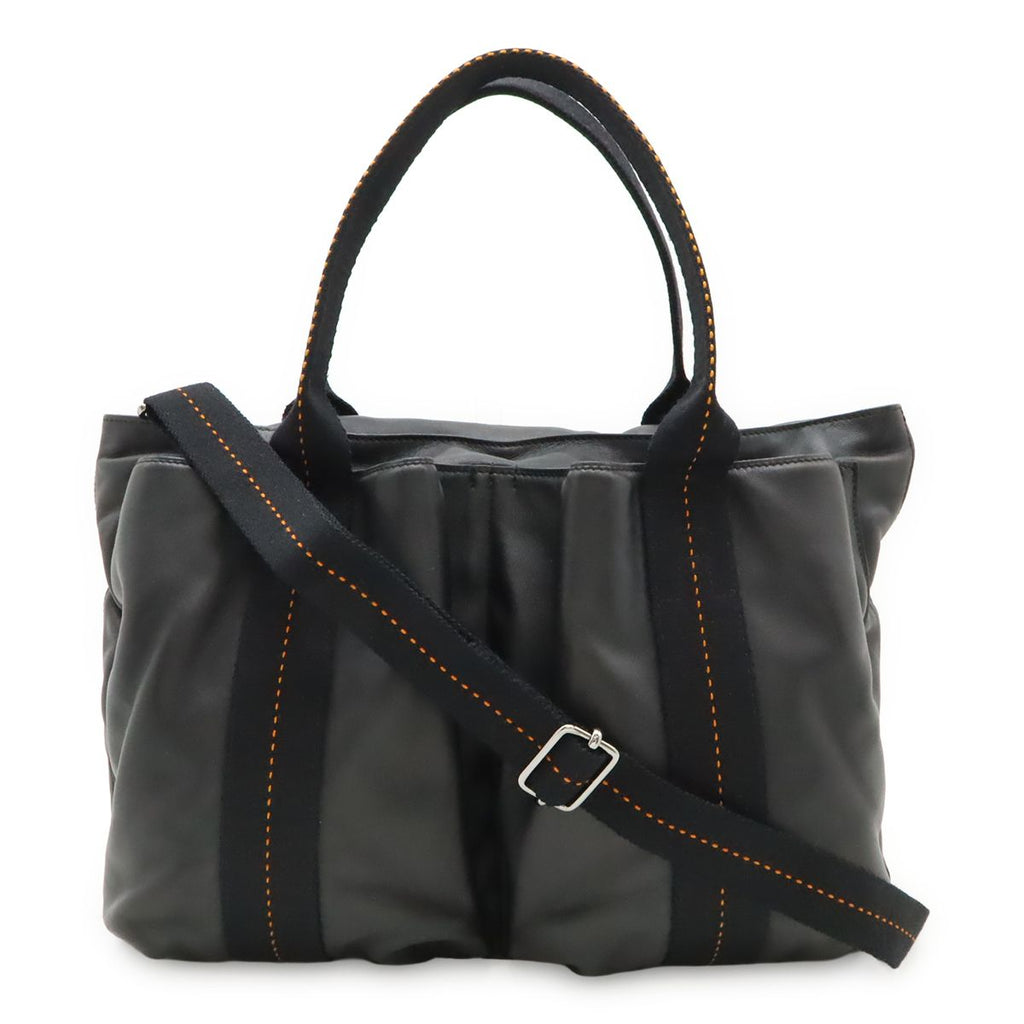 Hermes Caravan Horizontal MM Tote 2-Way Shoulder Bag Crossbody Vo Derma Leather