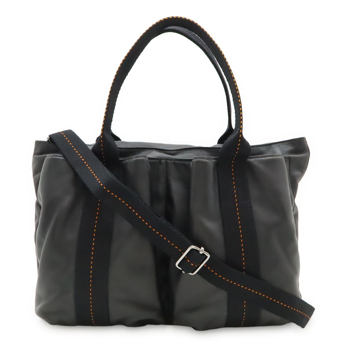 Hermes Caravan Horizontal MM Tote 2-Way Shoulder Bag Crossbody Vo Derma Leather