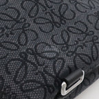 Loewe Repeat Anagram Military Messenger Bag XS Crossbody Canvas Black Silver — view 9