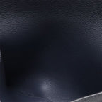 Hermes Toutenmain Passport Case Cover Veau Gray Leather Blue Nuit Navy — view 7