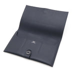 Hermes Toutenmain Passport Case Cover Veau Gray Leather Blue Nuit Navy — view 6