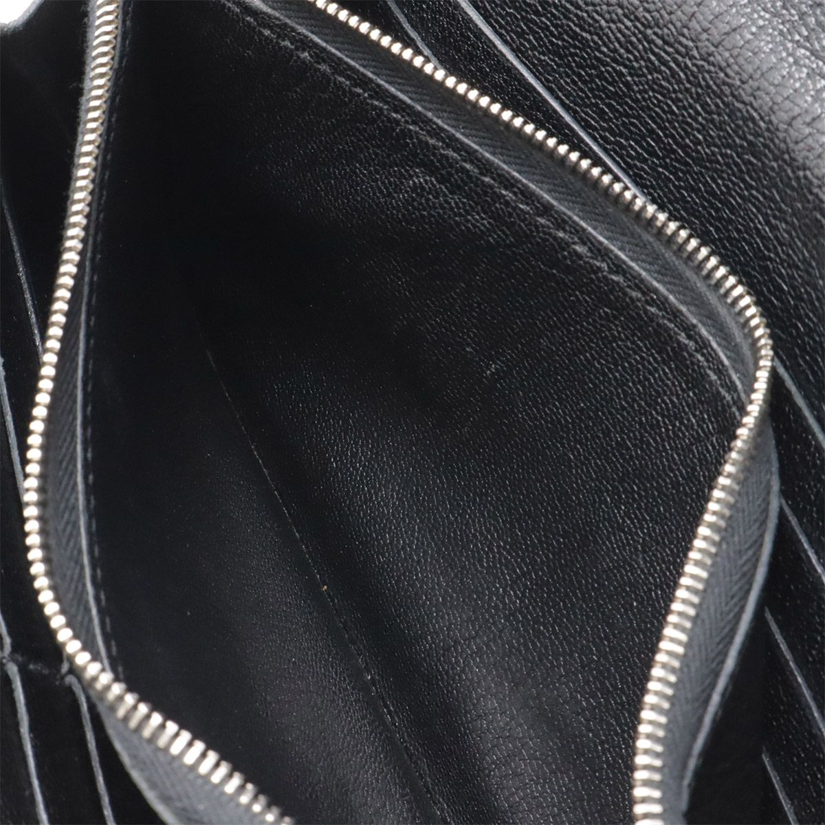 Hermes Kelly Wallet Long Bifold Chevre Leather Black Silver — view 7