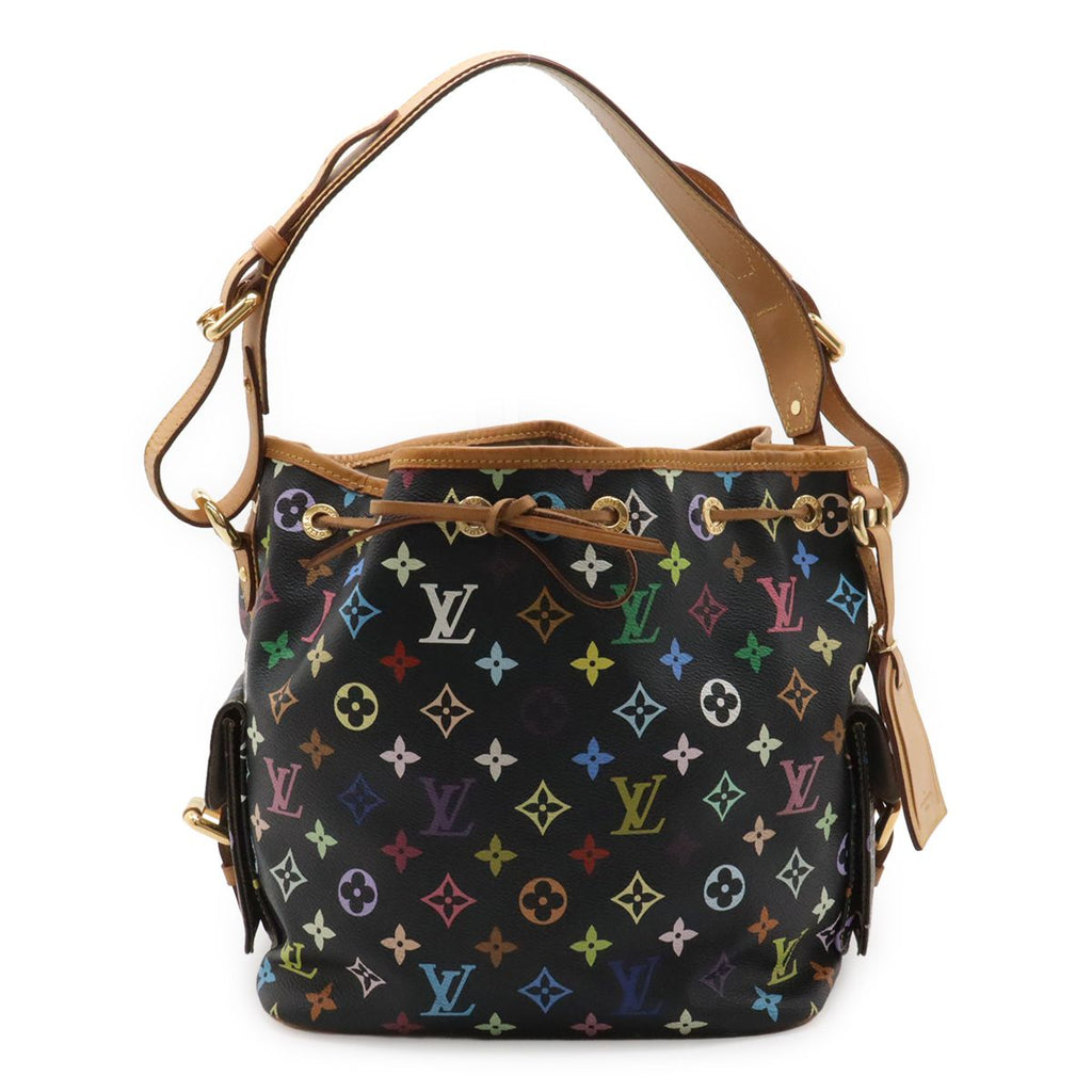 Louis Vuitton Monogram Multicolor Petit Noe Shoulder Bag Semi Noir Black