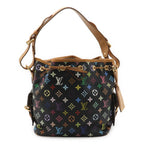 Louis Vuitton Monogram Multicolor Petit Noe Shoulder Bag Semi Noir Black