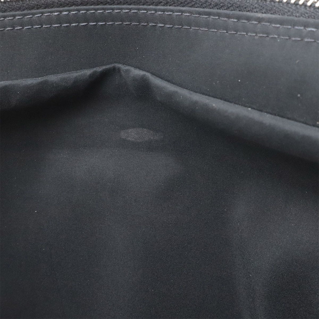 Chanel Choco Bar CC Logo Chain Shoulder Bag Quilted Nylon Black Silver — view 7