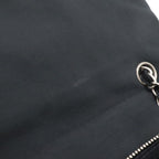 Chanel Choco Bar CC Logo Chain Shoulder Bag Quilted Nylon Black Silver — view 8