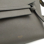 Celine Belt Bag Nano 2-Way Crossbody Leather Gray Gold — view 9