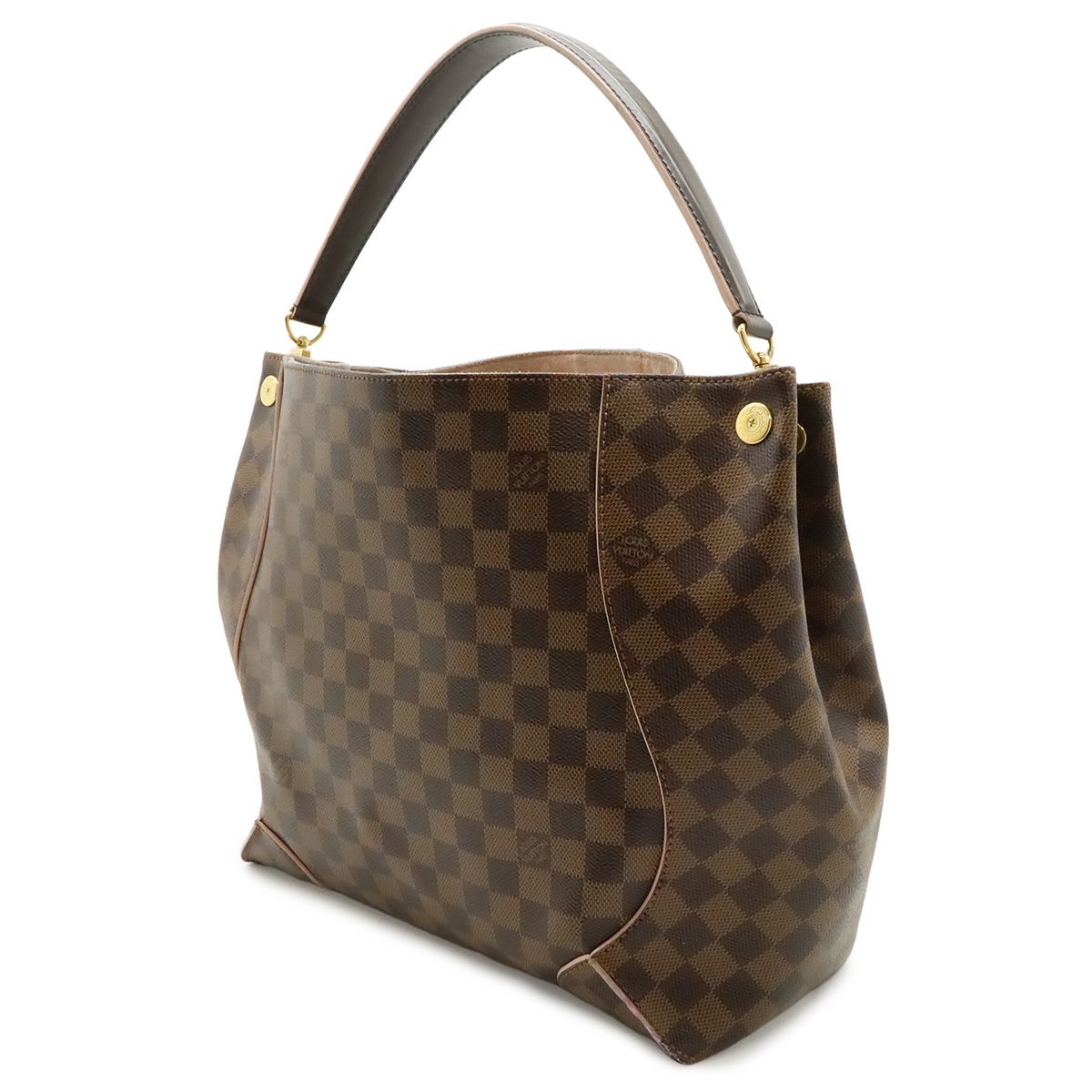 Louis Vuitton Damier Kaisa Hobo Shoulder Bag Rose Velours — view 2