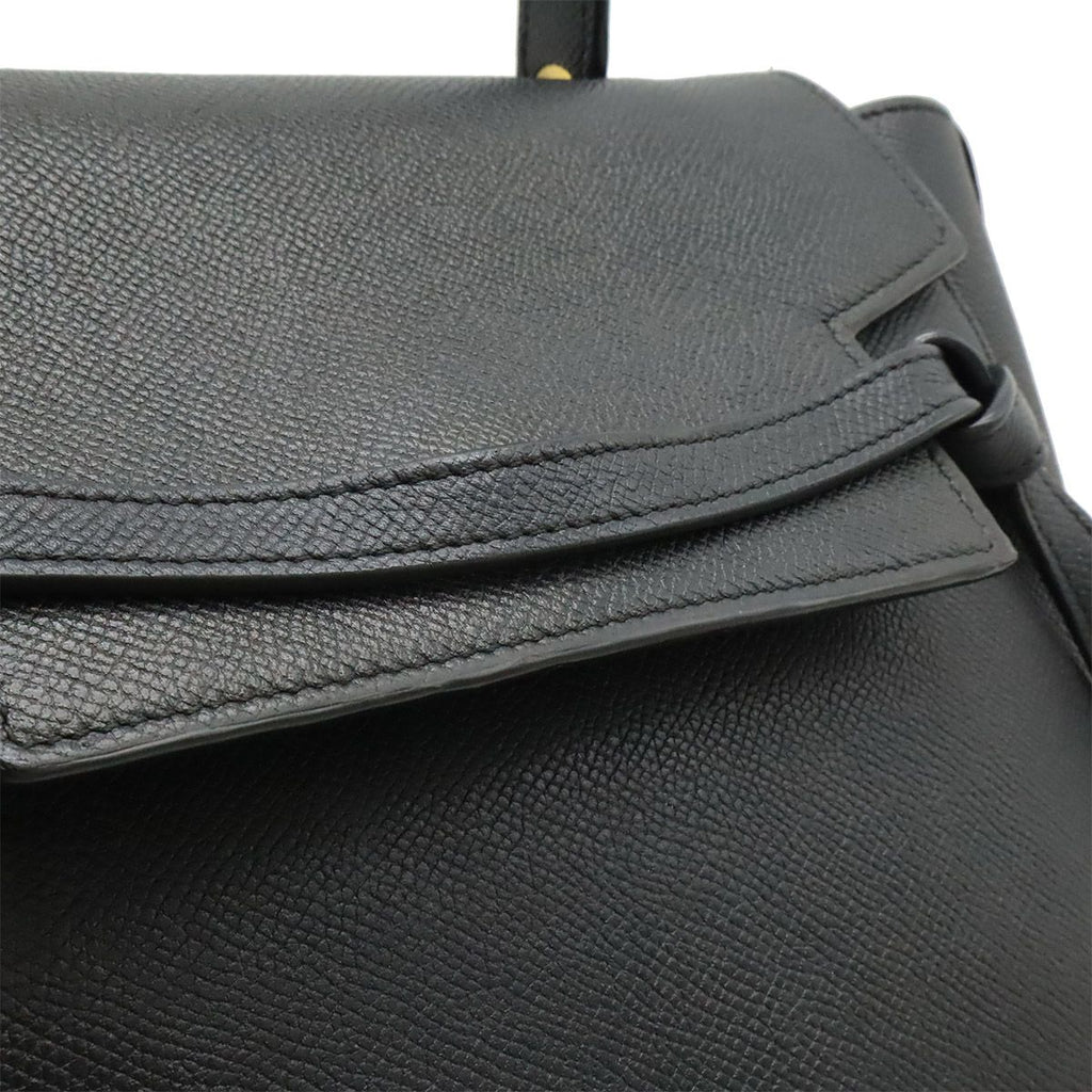 Celine Belt Bag Micro 2-Way Crossbody Leather Black Gold — view 9
