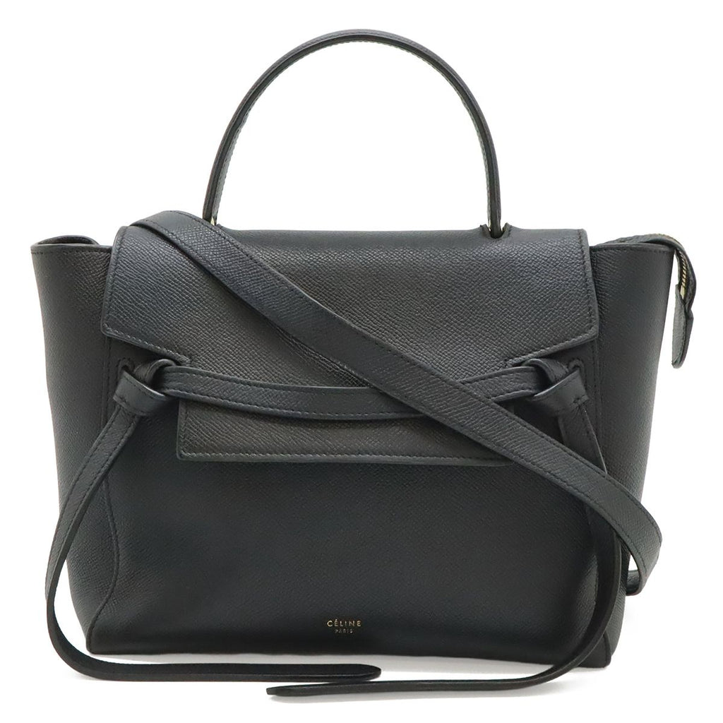 Celine Belt Bag Micro 2-Way Crossbody Leather Black Gold