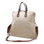 Hermes Sac Eve MM Tote Toile Ash Leather Ivory Natural Brown Silver — view 2