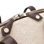 Hermes Sac Eve MM Tote Toile Ash Leather Ivory Natural Brown Silver — view 4