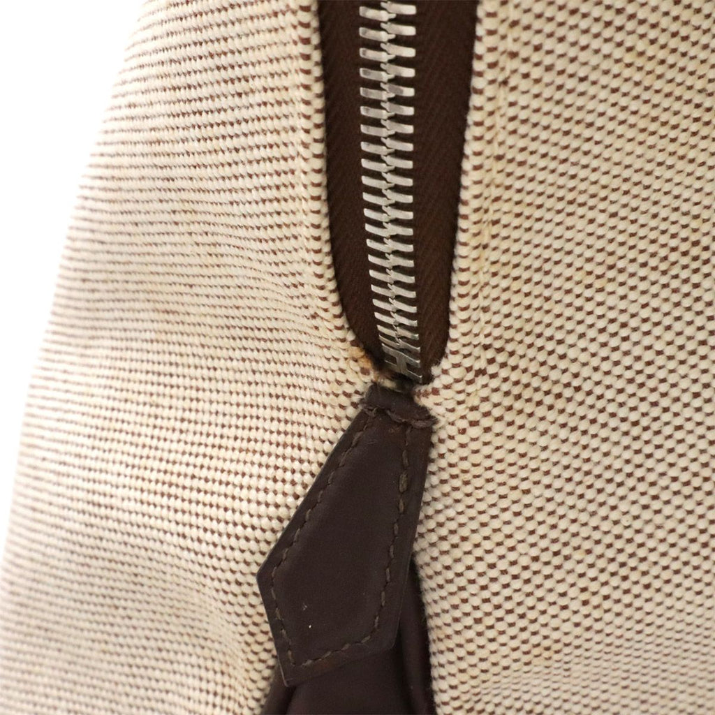 Hermes Sac Eve MM Tote Toile Ash Leather Ivory Natural Brown Silver — view 5