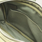 Loewe Logo Military Messenger Bag XS Canvas Leather Khaki Green Silver — view 7