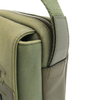 Loewe Logo Military Messenger Bag XS Canvas Leather Khaki Green Silver — view 4