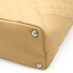 Chanel Cambon Line CC Logo Large Tote Shoulder Bag Soft Calf Enamel Beige Yellow — view 3