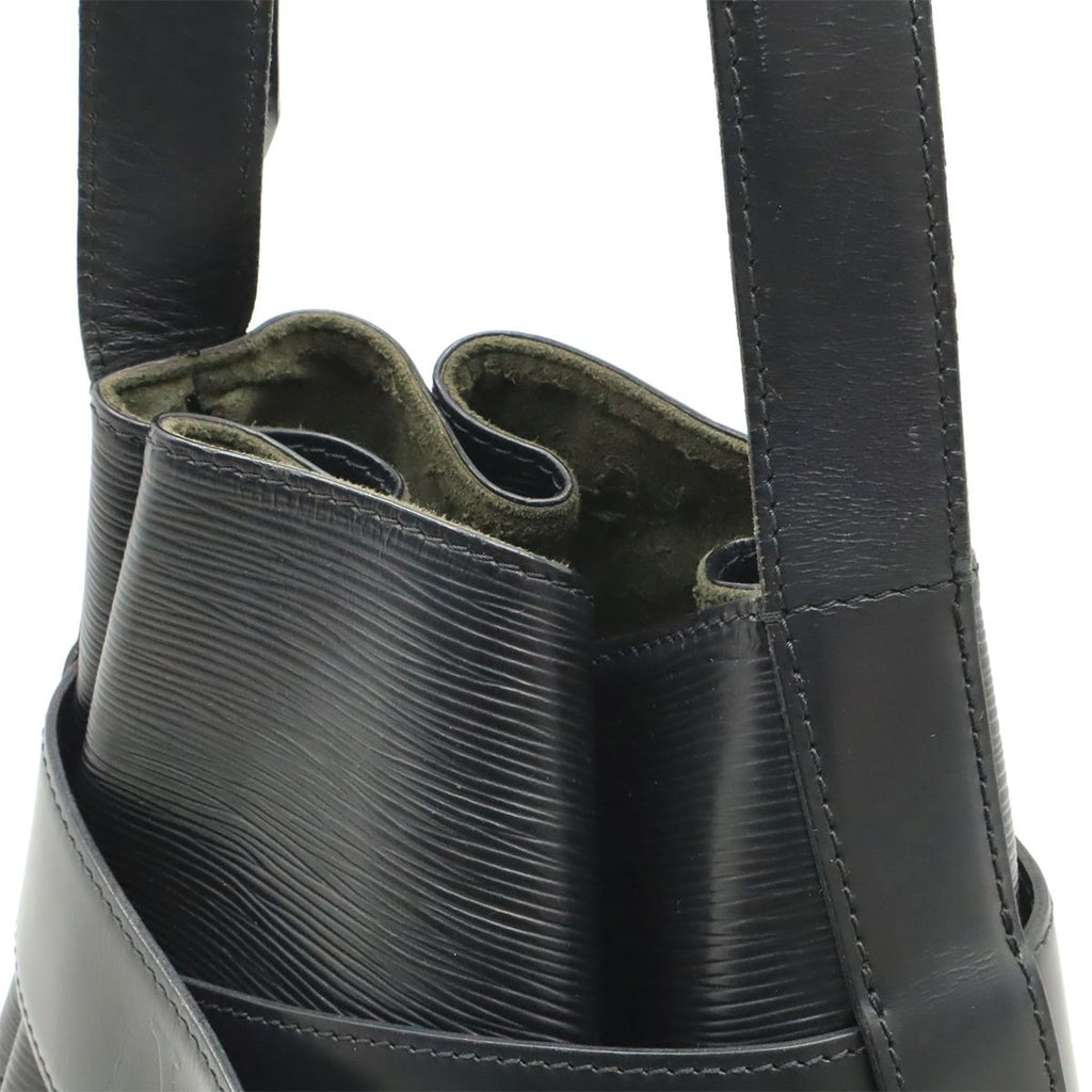 Louis Vuitton Epi Sac Depot Shoulder Bag Semi Noir Black — view 5