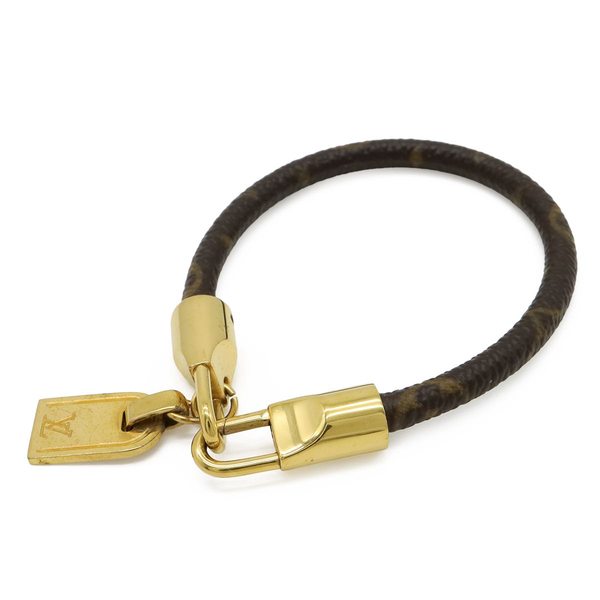 Louis Vuitton Monogram Bracelet Luck It Charm Gold