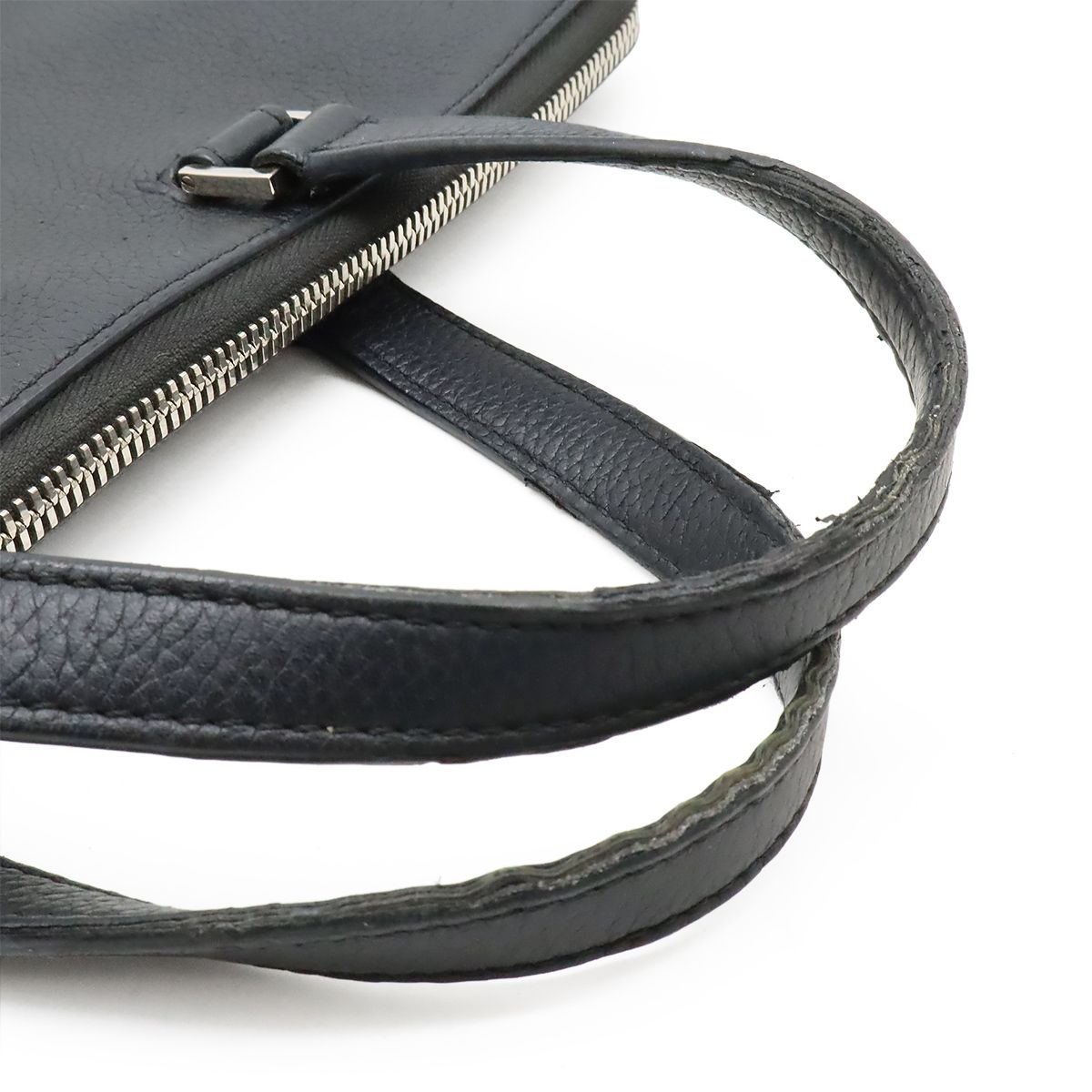 Dior Homme Logo Business Briefcase Leather Black Silver — view 4