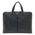 Dior Homme Logo Business Briefcase Leather Black Silver