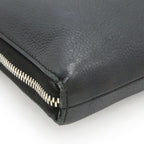 Dior Homme Logo Business Briefcase Leather Black Silver — view 3