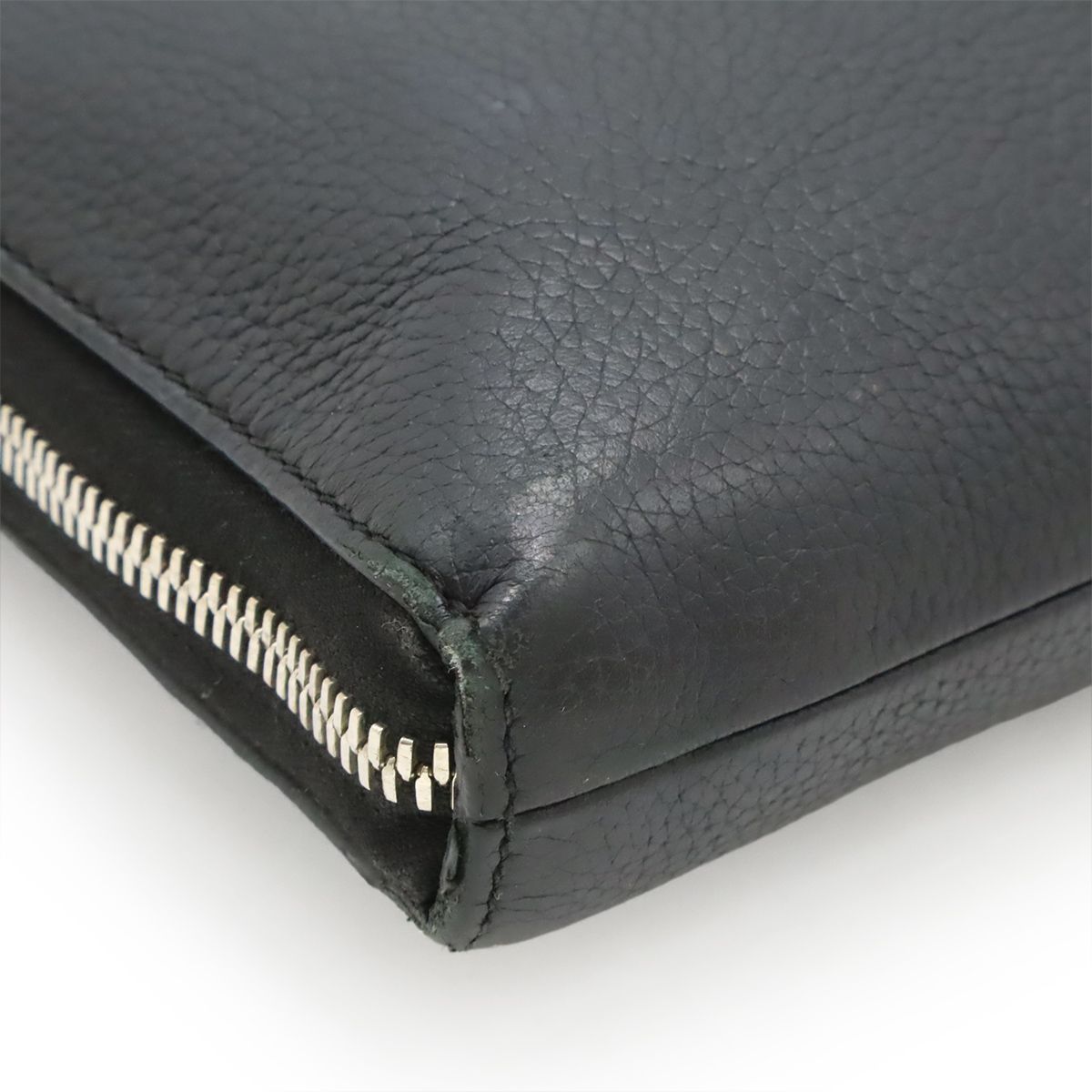 Dior Homme Logo Business Briefcase Leather Black Silver — view 3