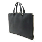 Dior Homme Logo Business Briefcase Leather Black Silver — view 2