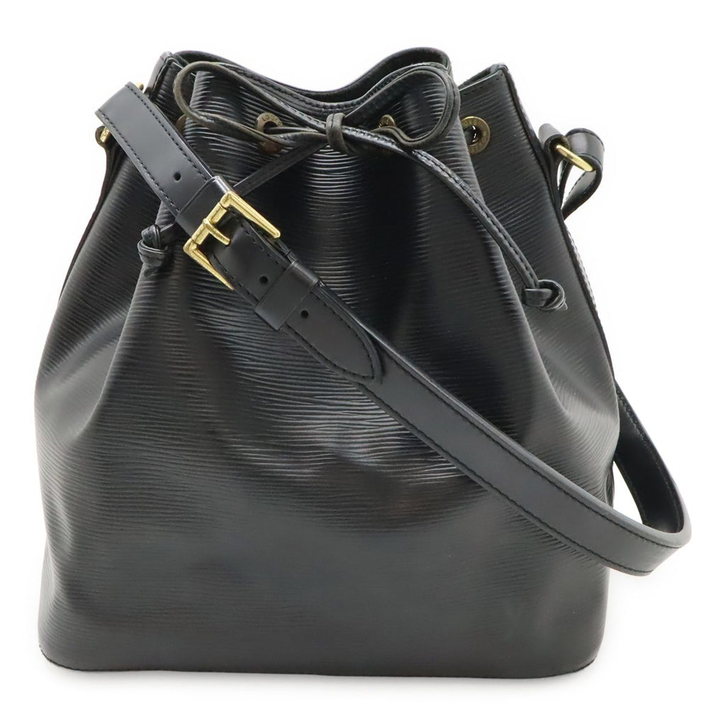 Louis Vuitton Epi Petit Noir Shoulder Bag Drawstring Black