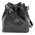 Louis Vuitton Epi Petit Noir Shoulder Bag Drawstring Black