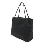 Prada Triangle Logo Tote Shoulder Bag Nylon Patent Nero Black Gold — view 2