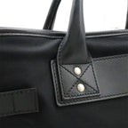 Gucci Business Briefcase Document Purse Nylon Canvas Black Silver — view 7