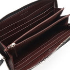 Chanel Quilted CC Logo Zip Around Wallet Caviar Leather Black Silver — view 6