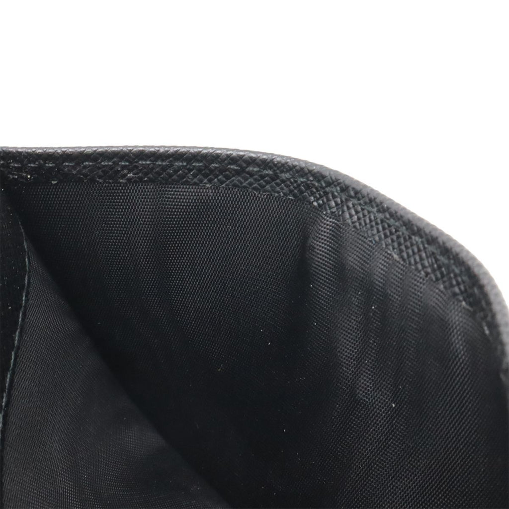 Prada Saffiano Triangle Logo Card Case Business Holder Coin Purse Leather Nero — view 8