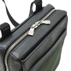 Louis Vuitton Taiga Sayan Shoulder Bag Crossbody Leather Canvas Ardoise Black — view 6
