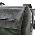 Louis Vuitton Taiga Sayan Shoulder Bag Crossbody Leather Canvas Ardoise Black — view 8