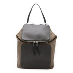 Loewe Goya Backpack Calfskin Leather Mocha Brown Gray Black Silver