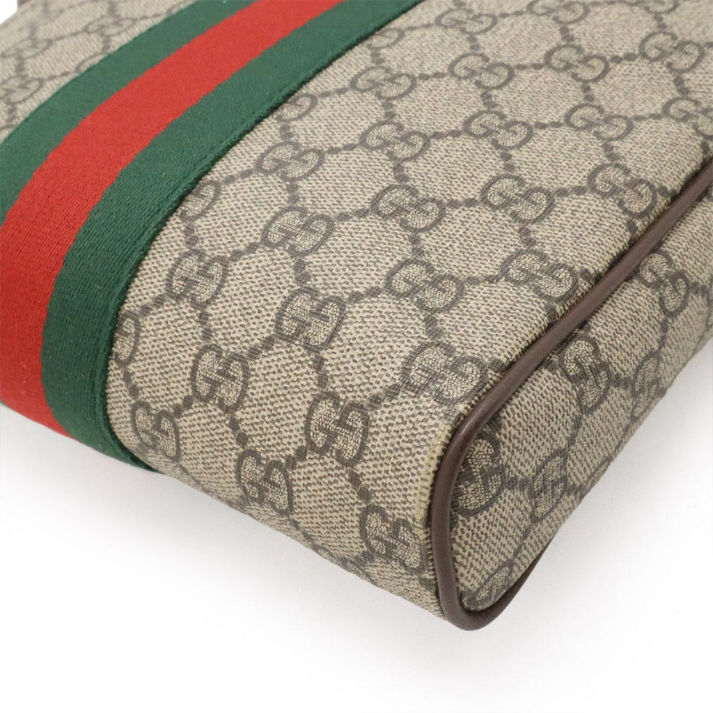 Gucci Ophidia GG Small Messenger Bag Supreme Sherry Line Leather Beige Mocha — view 3