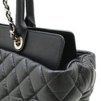 Chanel Quilted CC Logo Portobello Tote 2-Way Shoulder Bag Chain Leather Black — view 8