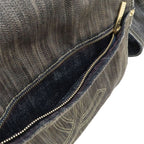 Chanel Sparkling Denim CC Logo Shoulder Bag Indigo Blue Gold — view 9
