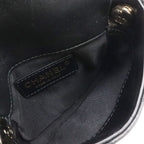Chanel Quilted Side Pack Chain Shoulder Twin Bag Pochette Leather Ivory Black — view 8