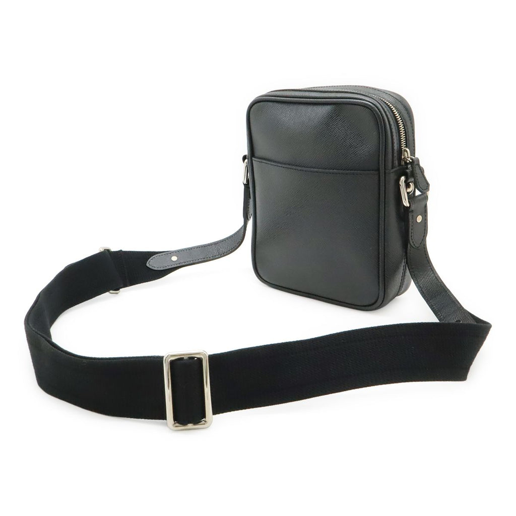 Louis Vuitton Taiga Dimitri Shoulder Bag Crossbody Leather Ardoise Black Silver — view 2