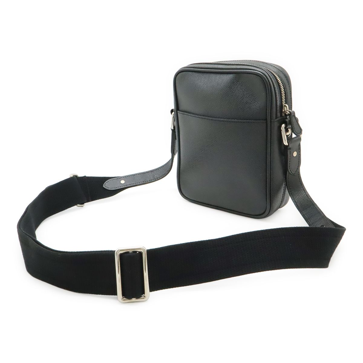 Louis Vuitton Taiga Dimitri Shoulder Bag Crossbody Leather Ardoise Black Silver — view 2