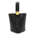 Loewe Pebble Bucket Bag Mini Slim Scarf Leather Black Gold