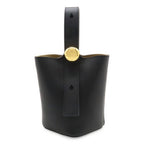 Loewe Pebble Bucket Bag Mini Slim Scarf Leather Black Gold