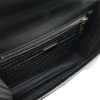 Prada Shoulder Bag Pochette Crossbody 2-Way Clutch Enamel Patent Leather Nero — view 6