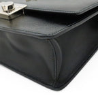 Prada Shoulder Bag Pochette Crossbody 2-Way Clutch Enamel Patent Leather Nero — view 3
