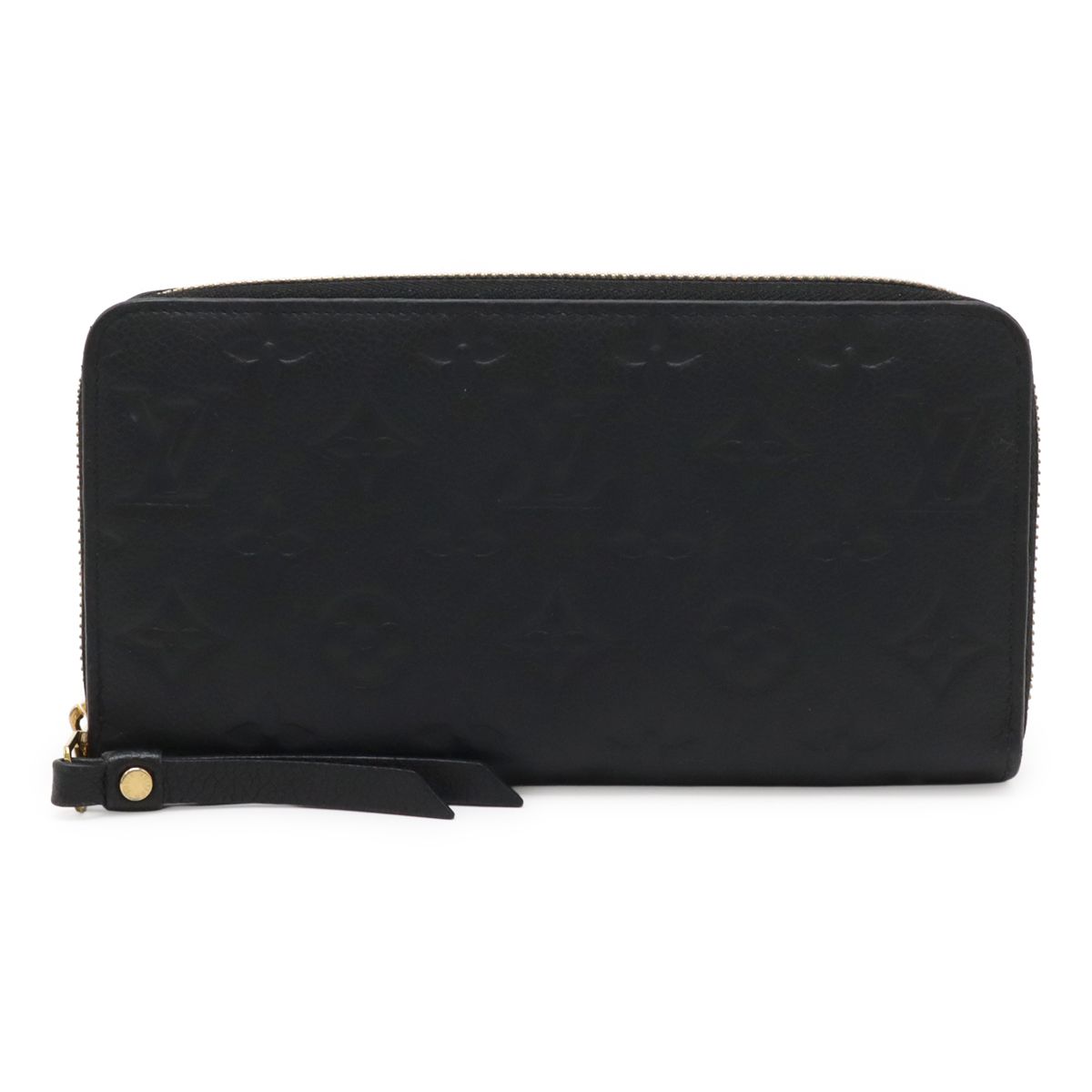 Louis Vuitton Monogram Empreinte Zippy Wallet Zip Around Leather Noir Black