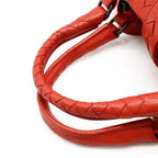 Bottega Veneta Intrecciato Small Rome Bag Handbag 2-Way Shoulder Leather Red — view 5
